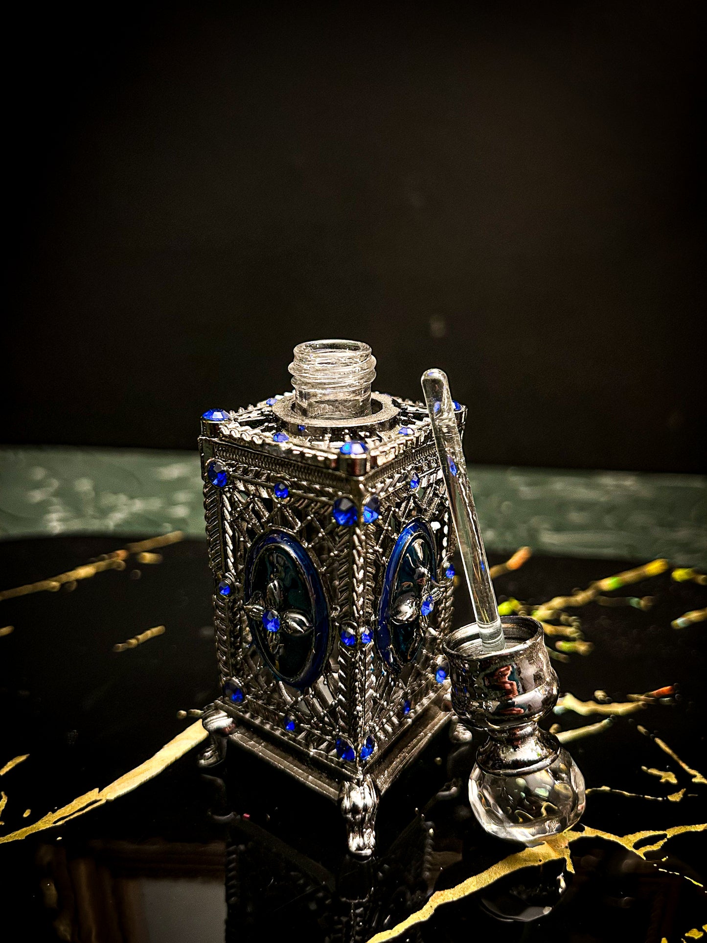 Fiole de Parfum Carrée – Élixir d’Azur