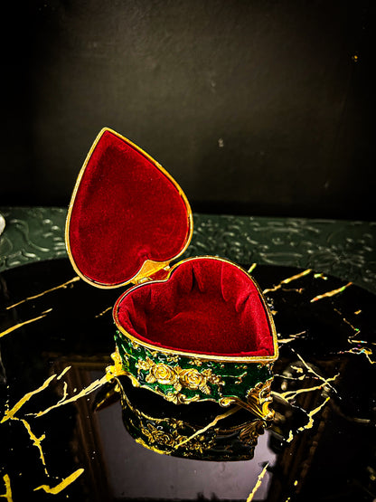 Boîte à Bijoux Cœur – Écrin de Rose