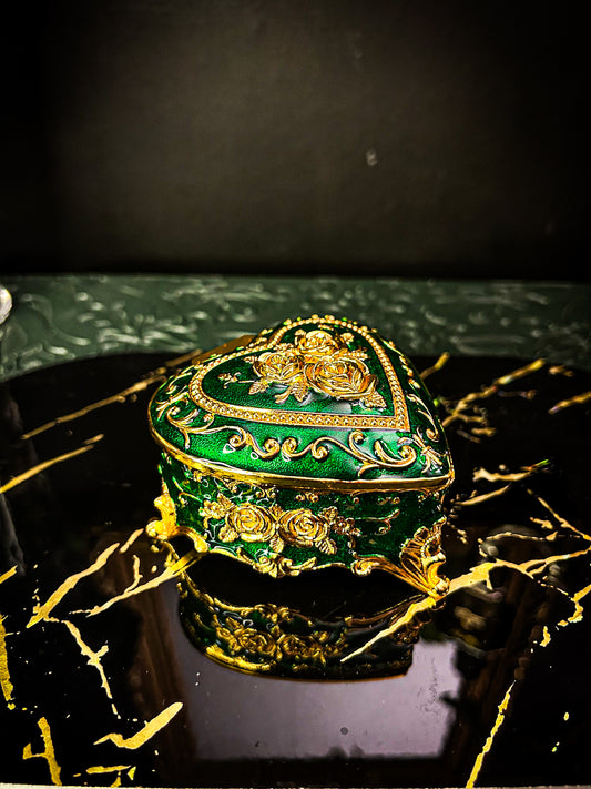 Boîte à Bijoux Cœur – Écrin de Rose