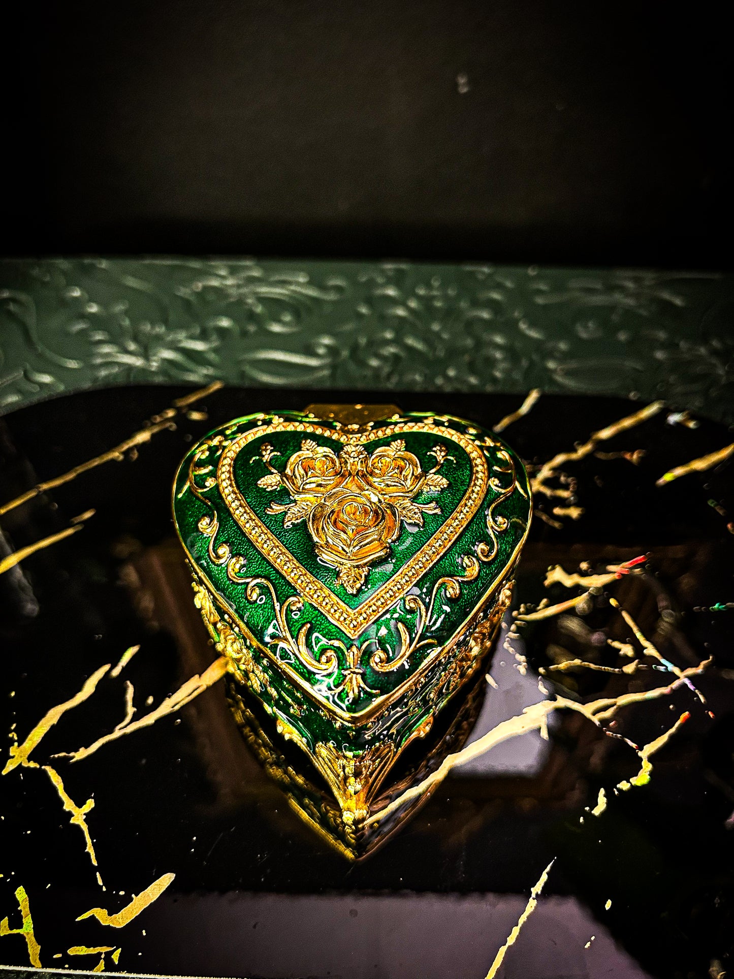 Boîte à Bijoux Cœur – Écrin de Rose
